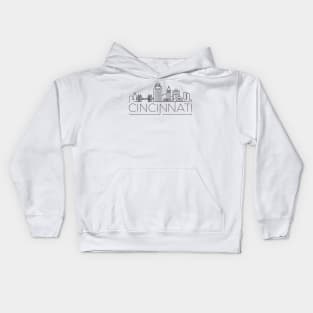 Cincinnati Minimal Skyline Kids Hoodie